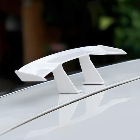 3 STK Mini Bilspoiler, Multifunktionel Bilhalevinge, Universal Mini Spoiler Vinge, Ingen Boring Kulfibertekstur til Dekoration (Hvid)