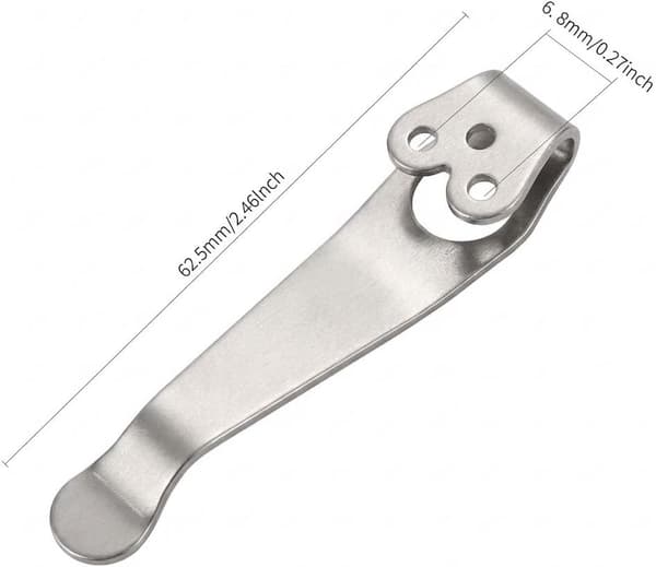 2-pakning titan dyp bæreklips kompatibel med Spyderco Para 3 og Paramilitary 2 kniver - tilpasset steinvasket finish 6 skruer