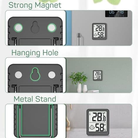 Ulisem Digitalt Termometer og Hygrometer, Indendørs Hjemmetermometer, Professionelt Måleinstrument