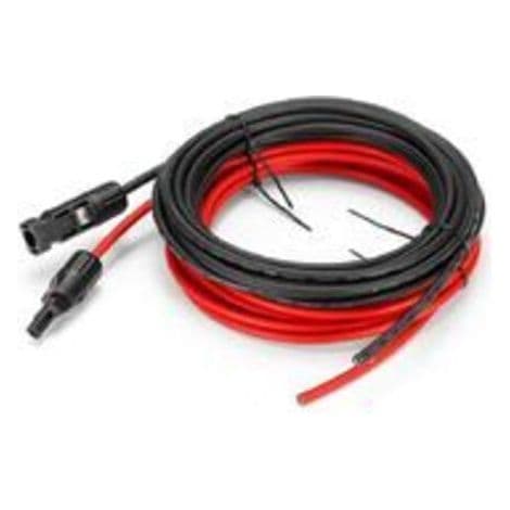 meter 12 AWG forlængerkabel til solpaneler med MC4 hun- og hanstik adaptersæt (5m rød + 5m sort)