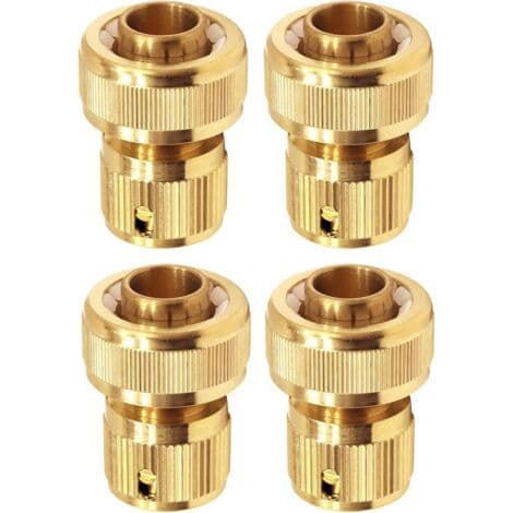 19 mm (3/4\") Trädgårdsslangkoppling i mässing, snabbkopplingar för trädgårdsslangar - 4-pack