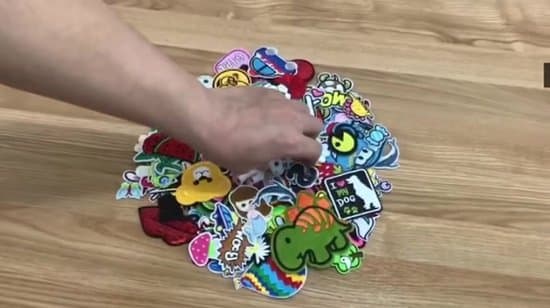 Sett med 60 broderte lapper - Lapper - Kleslapper - Strykelapper - Ulike stiler - Morsomme klesdekorasjonslapper - DIY-broderi
