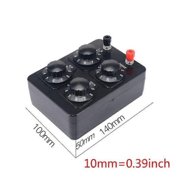 0-9999 Ohm Simpel Modstandsboks Præcision Variabel Dekade Modstand Undervisningsinstrument