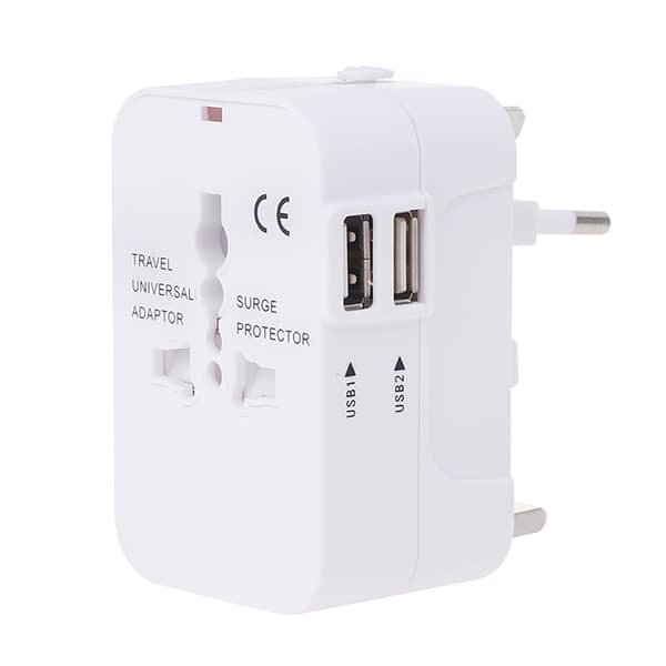 Yleiskäyttöinen 2 kpl USB-matkasovitin seinäadapteri