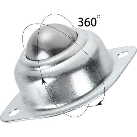 25 mm universelle møbelhjul med kuglelejer, 35 kg bæreevne