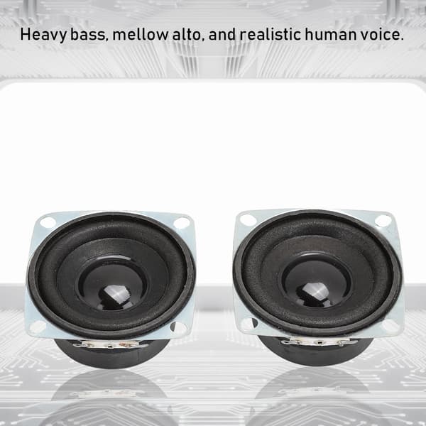 2 ST 2 \" 4 Ohm 3W Full Range Minihögtalare, Hög Känslighet Rik Bas för Bluetooth Ljudprojekt