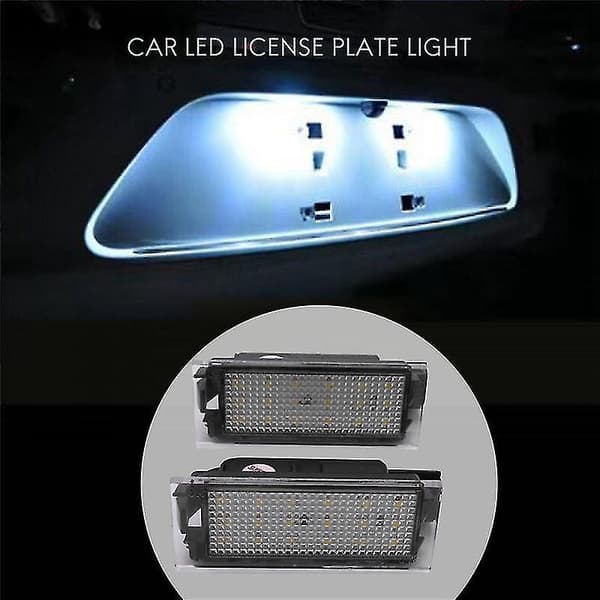 2 stk. bil LED nummerpladelys til Renault Megane 2 Clio Laa 2 Megane 3 Twingo Master Vel