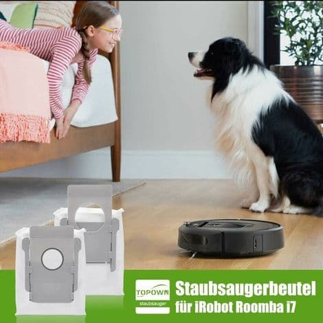 Irobot Roomba i7 støvpose, 5-delt udskiftningsstøvpose til iRobot Roomba i7 i7+ / i7 Plus E5 E6 E7 S9 S9+ støvsuger (ikke-originalt tilbehør)