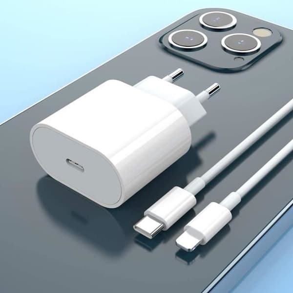 20W USB-C hurtiglader for iPhone med 1M kabel for iPhone 13-13 Mini-13 Pro-13 Pro Max-12 11, Type-C veggadapter [1352]