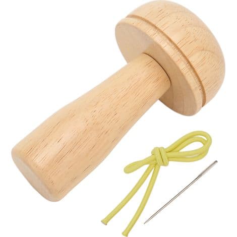 Avtakbart darningsett i tre for DIY-søm, strikking og broderi