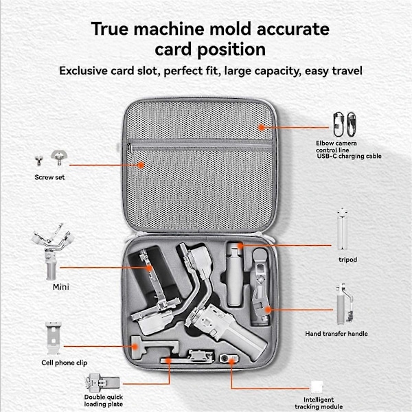 Bärväska för DJI RS 4 Mini Organizer Bag, för DJI Ronin RS 4 Mini Gimbal Stabilisator Väska Förvaring