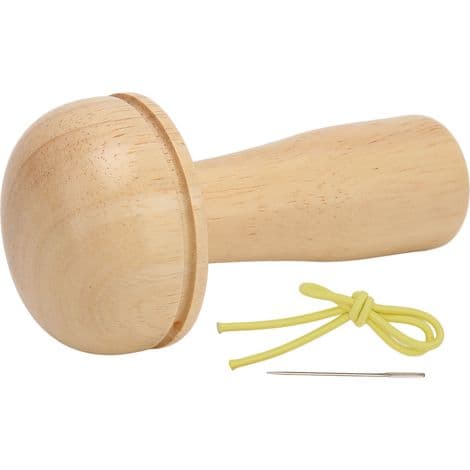 Avtakbart darningsett i tre for DIY-søm, strikking og broderi
