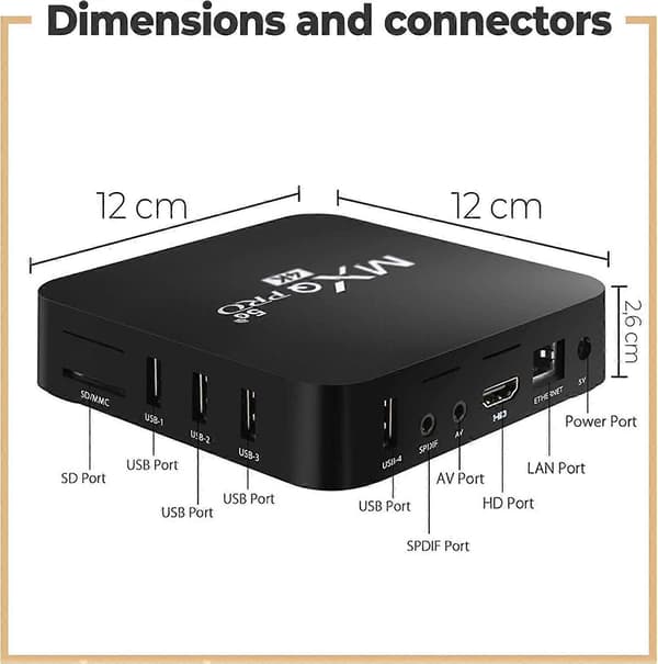 5G MXQ PRO 4K TV BOX Android 10.1 Quad Core Älykäs mediasoitin 1GB+8GB