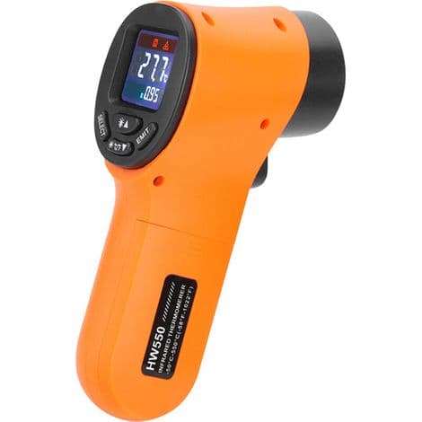 Bærbart Berøringsfrit Infrarødt Digitalt Termometer Pyrometer Akvarium LCD Laser Udendørs Termometer Industriel Termometer -50℃ - 550℃, Orange