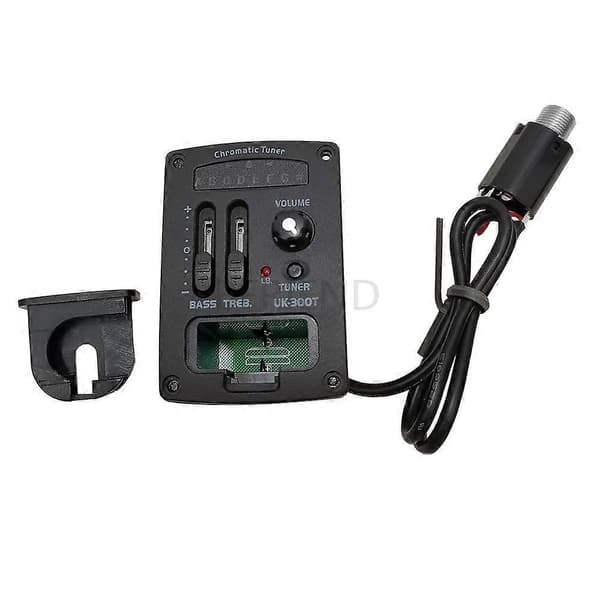 Uk-300T Ukulele Hard Piezo Pickup Preamp 2-bånds Eq Equalizer Ukelele Pickups Tuner System