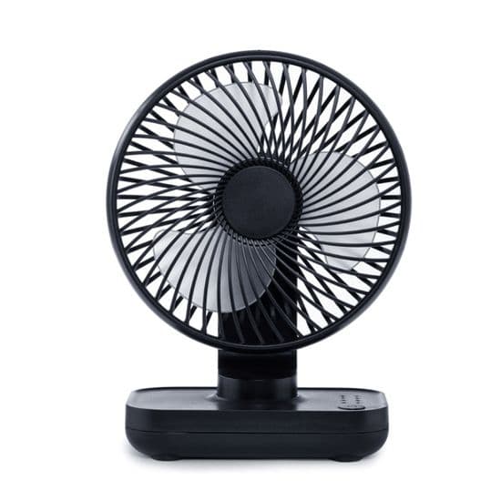 Mini bordventilator, lille lydløs USB-ventilator, 4000 mAh genopladeligt batteri, 4 hastigheder
