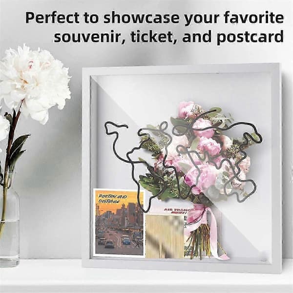 1 stk. Adventure Archive Box, Travel Shadow Box, Ticket Shadow Box med slids, Memory Boxes til Keepsa jn