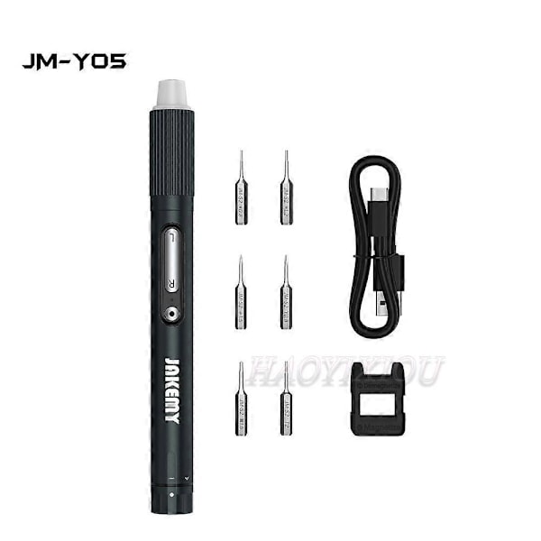 JM-Y05 Precision elektrisk skruvmejselset uppladdningsbar dator mobiltelefon reparation elektrisk sats elektrisk skruvmejsel
