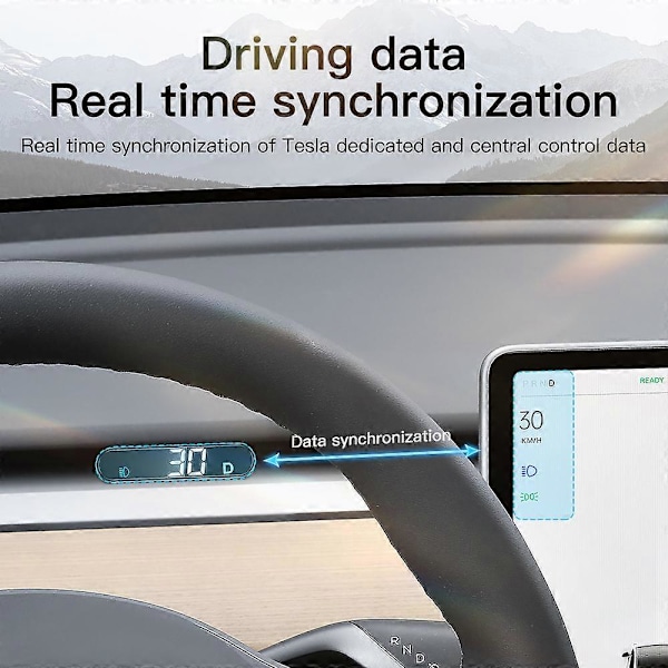 HUD Head-Up Display för Tesla Model 3 Model Y 2022 2021 Dedikerad Elektronik Digital Hastighetsmätare Biltillbehör