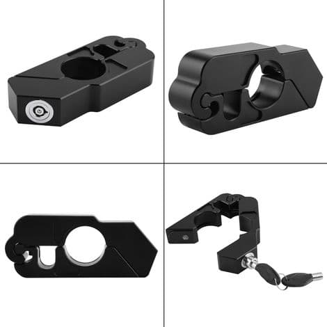 Universal CNC aluminiumslegering motorcykel styr bremsegreb lås (sort)
