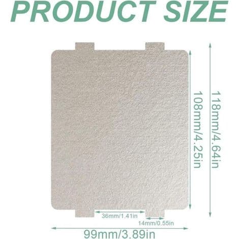 Erstatningsglimmerplader til mikrobølgeovne, 4 enheder, dimensioner 10x11 cm, holdbart og sikkert materiale - ULISEM