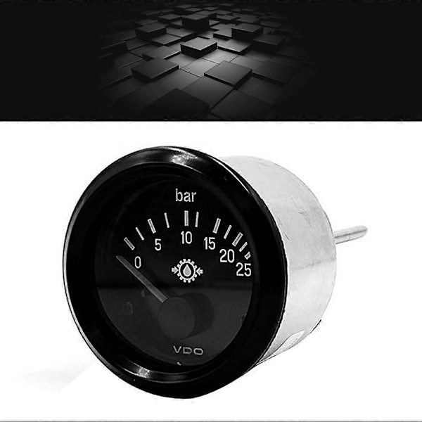 0-25bar 24V VDO Oljetrycksmätare 52mm Dieselgenerator Delar