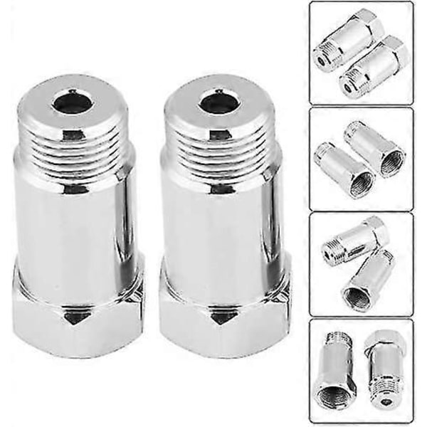 Automotive Syresensor Packningsadapter Syresensor Packningsförlängare Adapter (silver) (2st)