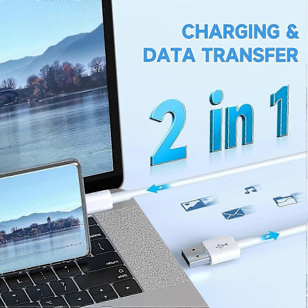 Langt 5M USB C-kabel USB A til Type C opladnings- og synkroniseringskabel