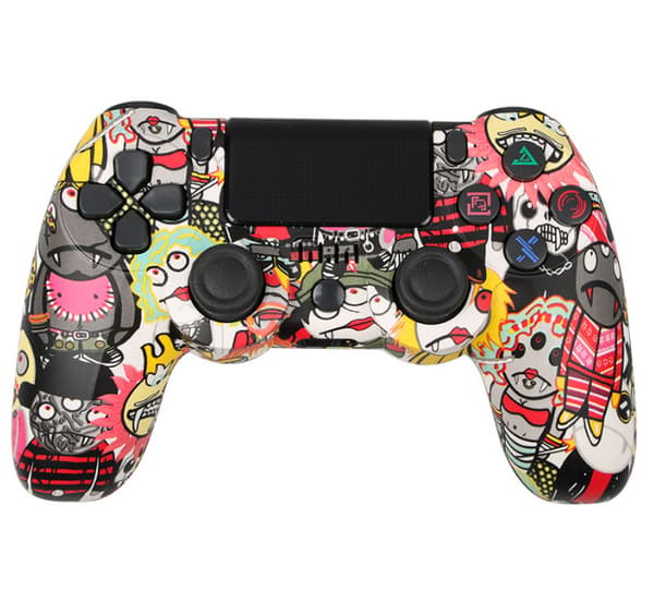 Trådløs kontroller for PS4/Pro/PS3/Slim/PC/Steam, Bluetooth-kontroller, joystick, støtter 6-akser, vibrasjon, berøringsklikk