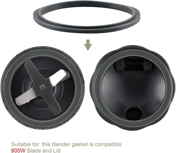 Udskiftningspakning til juicer, gummipakningsring, egnet til Nutribute pakningsdele, anvendelig til Blender 900W-serien.