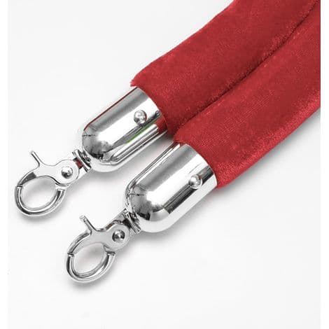Set med 2 repändar med karbinhake, repbeslag i rostfritt stål, silverrepändar, 7,6 x 2,8 cm