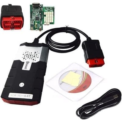 2018 150e CDP PRO 2015R3 med Bluetooth DS og OBD2 Activator Diagnostisk Værktøj, Sort, 24*16*5cm, T02BD