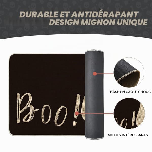 Halloween-aaveet Boo-ovimatto 40x60 cm