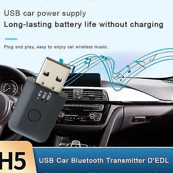 Usb Bil Bluetooth 5.1 Sändare Mottagare Mini Usb Ström