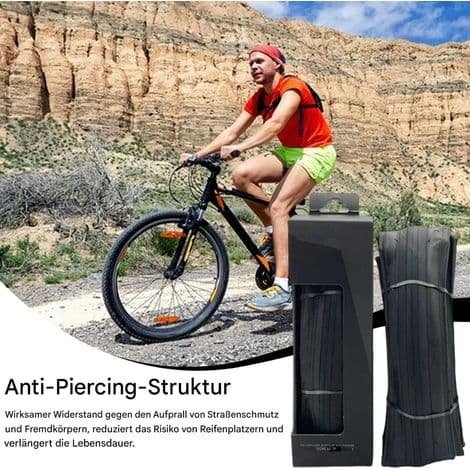 700 x 28 mm mountainbike-däck för landsvägscyklar. Vikbart däck.