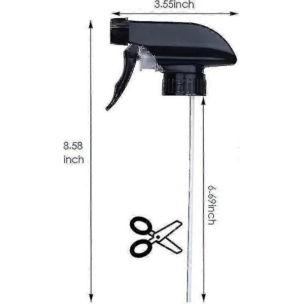 4 st Trigger Sprayer Trädgårdsspruta Munstycke Dimspray & Ångspruta Ersättning Passar Standard 8oz/16oz Flaskor För 28/400 Halsflaskor (4 st)