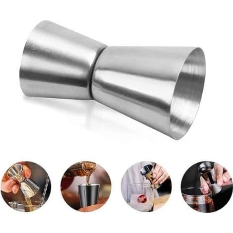 (Rustfritt stål) Cocktailmåler - Ikke spesifisert - Dobbel cocktailmåler i rustfritt stål - Elegant design - Praktisk og kompakt
