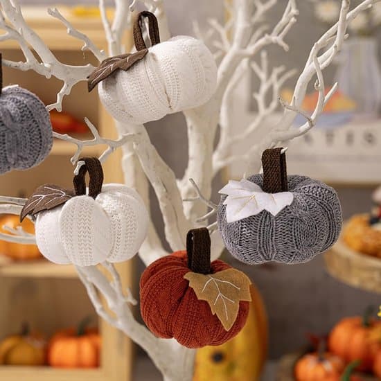 Virkat pumpa-pynt - Höstdekoration - Minipumpa - Bordsdekoration - Thanksgiving & Halloween - Presentidé & höstpynt - Pumpa