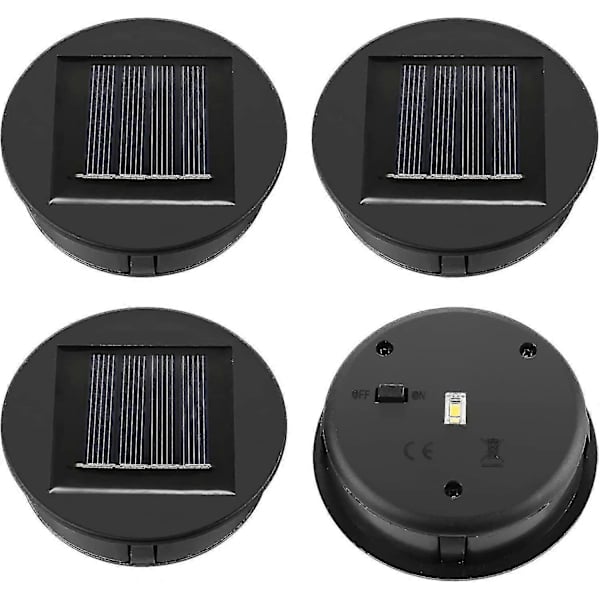 4-pak solcellelampe udskiftning - solpanel - låglygte - reservedel - udskiftnings solcellelamper til LED solcellelamper