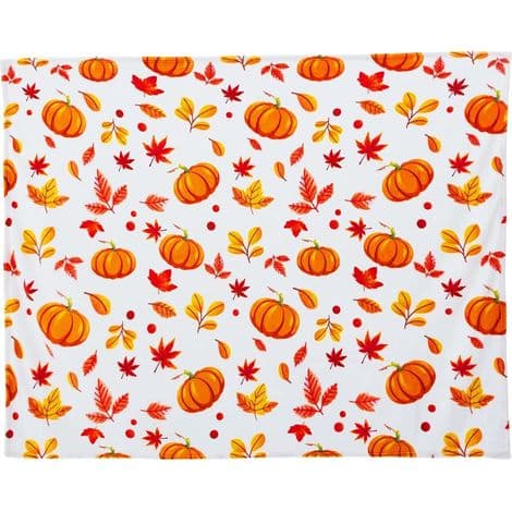 3D gresskar Halloween-teppe, høstflanell, varmt og koselig, egnet for sofa/seng/stol, dimensjoner 150 x 200 cm