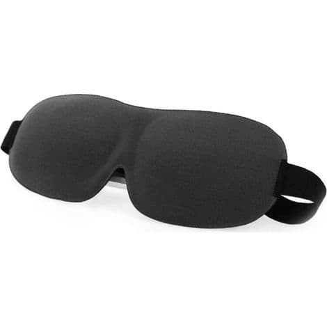 3D anti-lys sovemaske for menn og kvinner (svart)