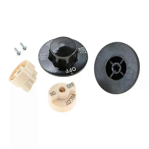 4 st/set Kontrollventil Beige Pilotratt med 200-400F Termostatratt Kit för Fritöser Spisar Br