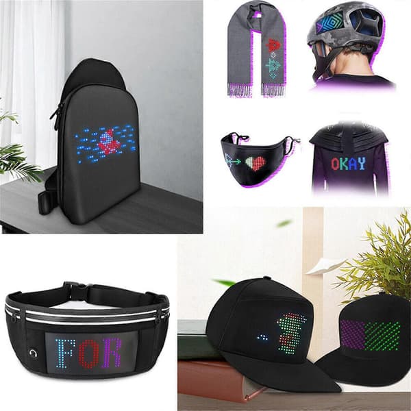 Bluetooth RGB Flexibel LED-Panel APP Kontroll Scrollande Display Skärm Vikbar