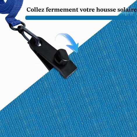 Pool Solaröverdrag Fästkit, 10-delars Solaröverdragsremkit, Solaröverdragsrulle, Fästremmar, Klämmor, för Poolöverdrag