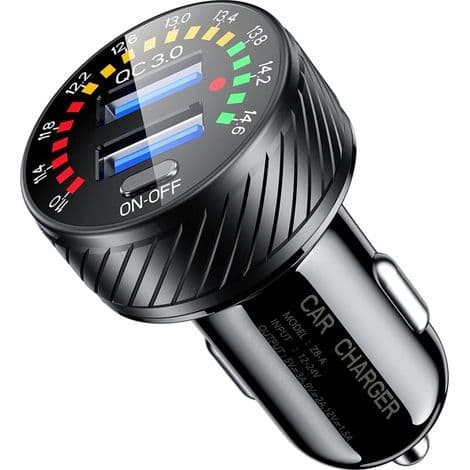 Ulisem 36W/3A billader, hurtiglading, kompatibel med iPhone 12/11 Pro/Max/8, Galaxy S21/20/10/9