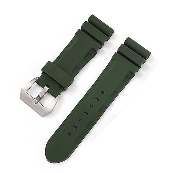 Urrem til Panerai 24mm Blød Gummi Herre Urrem Urtilbehør farve: Grå