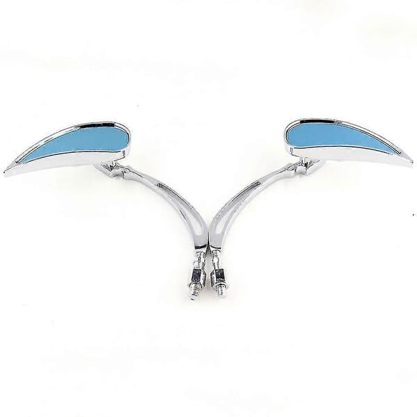 Qx Universal Krom Blade Motorcykel Cruiser Anpassade Backspeglar Mini 8mm 10mm