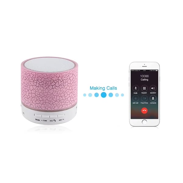 Kaiutin - Bluetooth LED-valolla - Kannettava & Mini - Musta