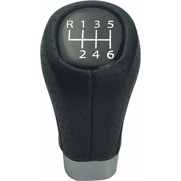 6-trins læder gearknop. Passer til BMW E34 E36 E38 E39 E46 E53 E60 E61 E63