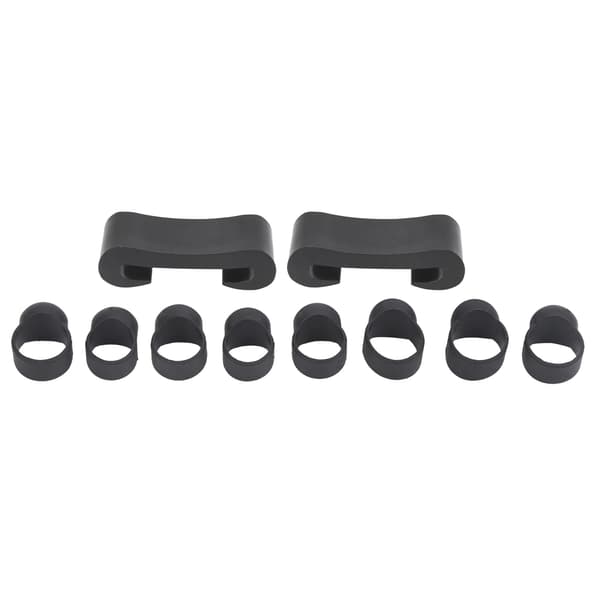 8 STK Tungtrommel Fingertupper Silikon Instrumenttilbehør med 2 STK Trommestikkholder